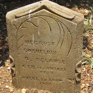 LANGE Cornelius G., de 1925-1925