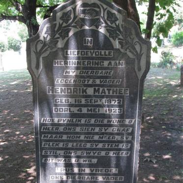 MATHEE Hendrik 1872-1923