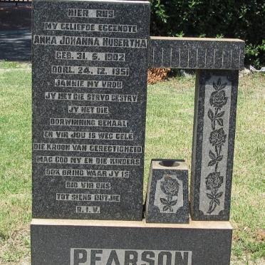 PEARSON Anna Johanna Hubertha 1902-1951