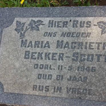 SCOTT Maria Magrietha, BEKKER -1946