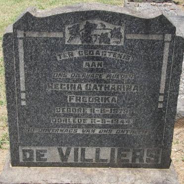 VILLIERS Regina Catharina Fredrika, de 1879-1944