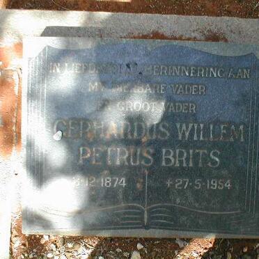 BRITS Gerhardus Willem Petrus 1874-1954