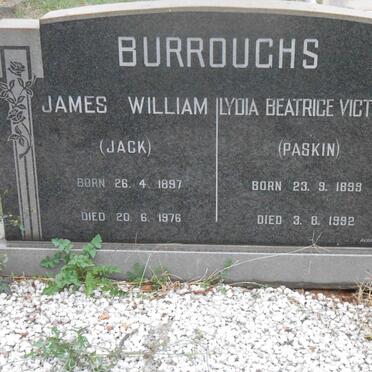 BURROUGHS James William 1897-1976 &amp; Lydia Beatrice Victoria PASKIN 1899-1992