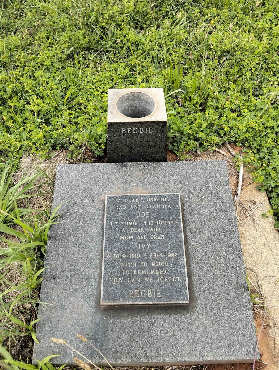 BEGBIE Joe 1918-1975 & Ivy 1919-1982