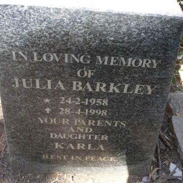 BARKLEY Julia 1958-1998