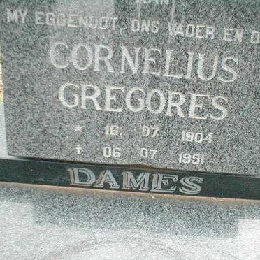 DAMES Cornelius Gregores 1904-1991