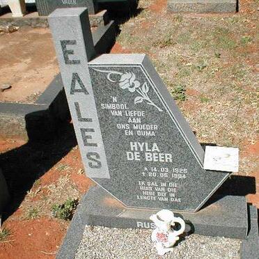EALES Hyla de Beer 1925-1984