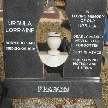 FRANCIS Ursula Lorraine 1946-1991