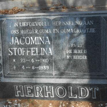 HERHOLDT Jacomina Stoffelina 1910-1989