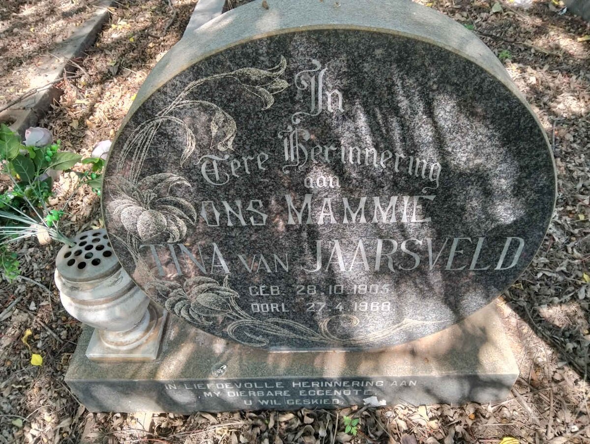 JAARSVELD Tina, van 1905-1968