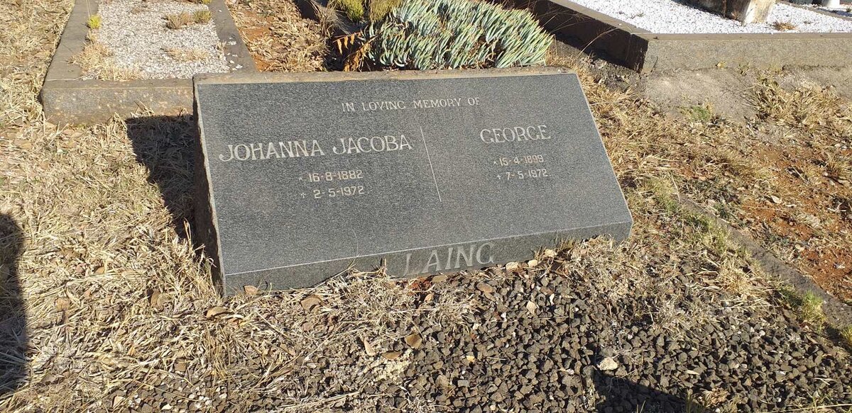 LAING George 1899-1972 & Johanna Jacoba 1882-1972
