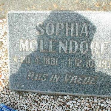 MOLENDORF Sophia 1881-1971