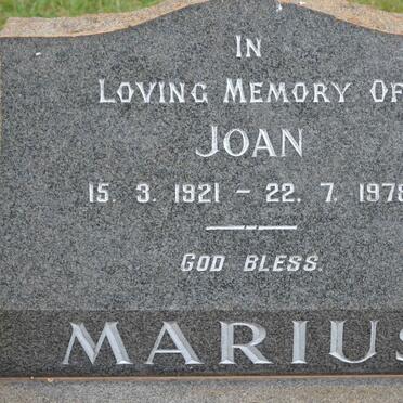 MARIUS Joan 1921-1978