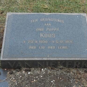 NIEKERK Koos, van 1930-1971