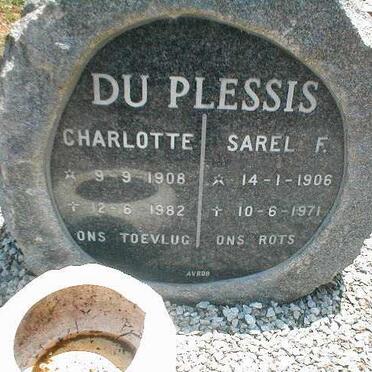 PLESSIS Sarel F. 1906-1971 &amp; Charlotte 1908-1982