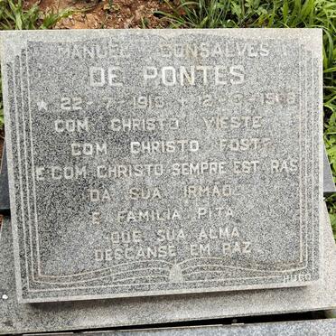 PONTES Manuel Gonsalves, de 1913-19?8