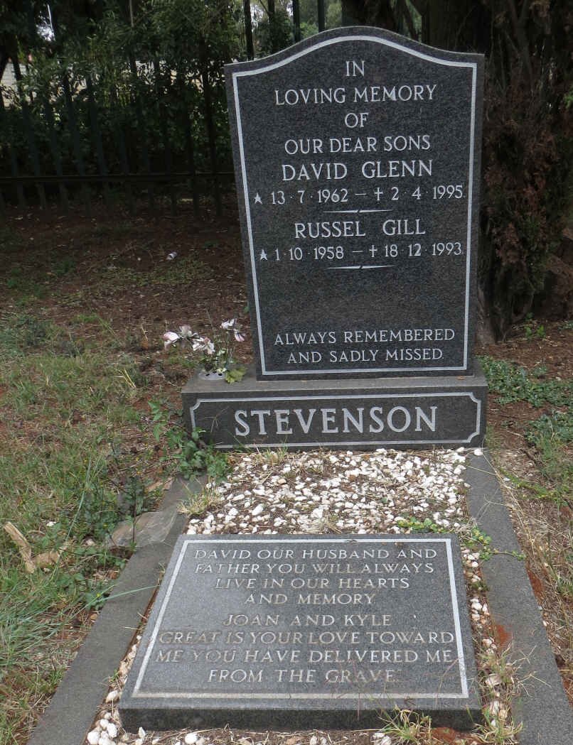 STEVENSON Russel Gill 1958-1993 :: STEVENSON David Glenn 1962-1995