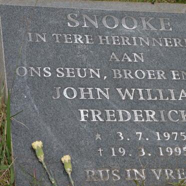 SNOOKE John William Frederick 1975-1995