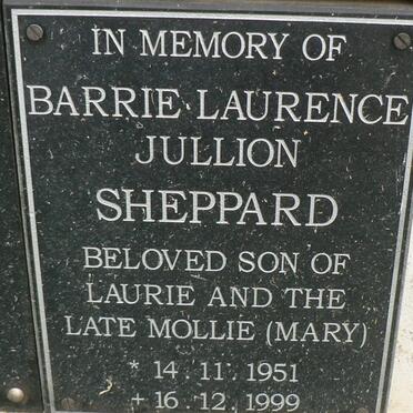 SHEPPARD Barrie Laurence Jullion 1951-1999