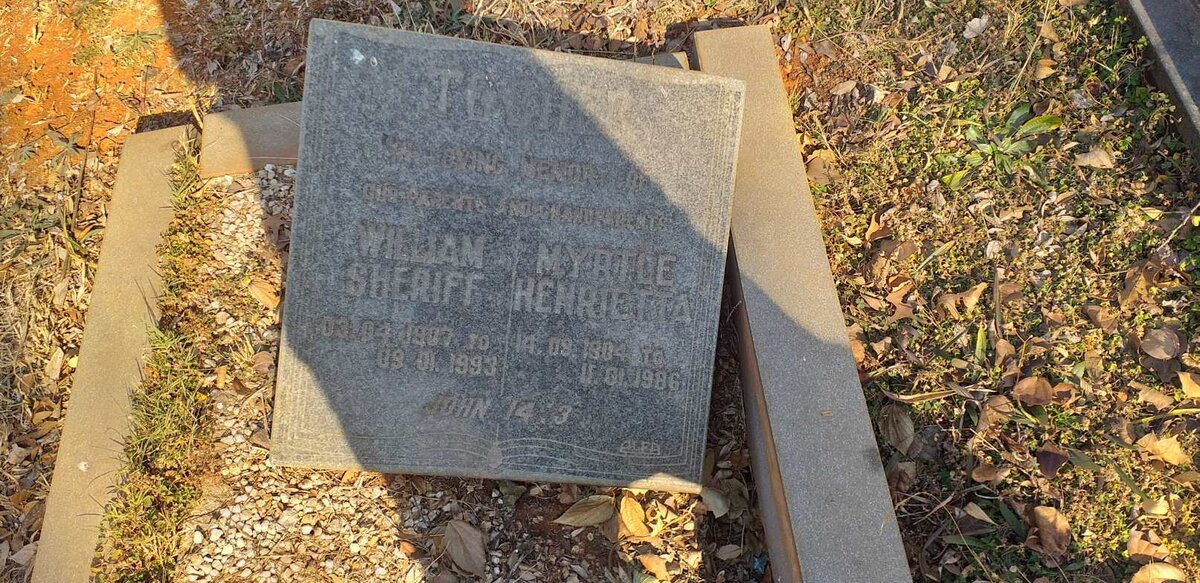 TOCHER William Sheriff 1907-1993 & Myrtle Henrietta 1904-1886