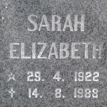 USHER Sarah Elizabeth 1922-1988