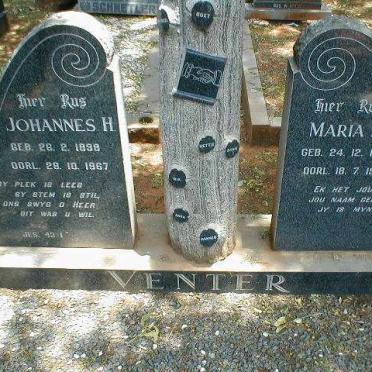 VENTER Johannes H. 1898-1967 &amp; Maria M. 1898-1982