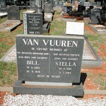 VUUREN Bill, van 1903-1978 &amp; Stella 1905-1984