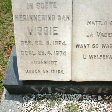 VISSER Vissie 1924-1974