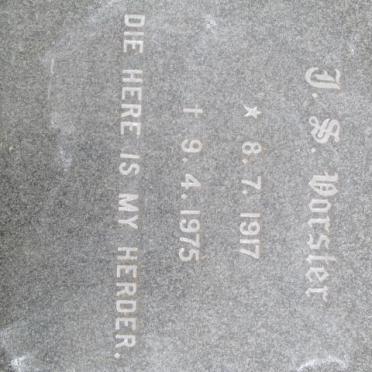 VORSTER J.S. 1917-1975