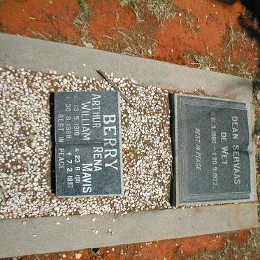WET Dean Servaas, de  1960-1972 :: BERRY Arthur William 1910-1988 &amp;  Rena Mavis 1911-1997