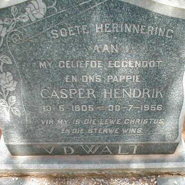 WALT Casper Hendrik, v.d. 1905-1956
