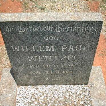 WENTZEL Willem Paul 1928-1966