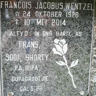 WENTZEL Francois Jacobus 1926-1914