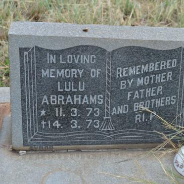 ABRAHAMS Lulu 1973-1973