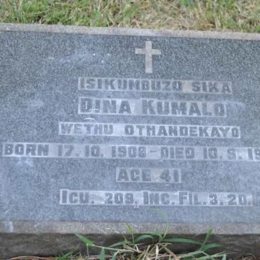 KUMALO Dina 1908-1949