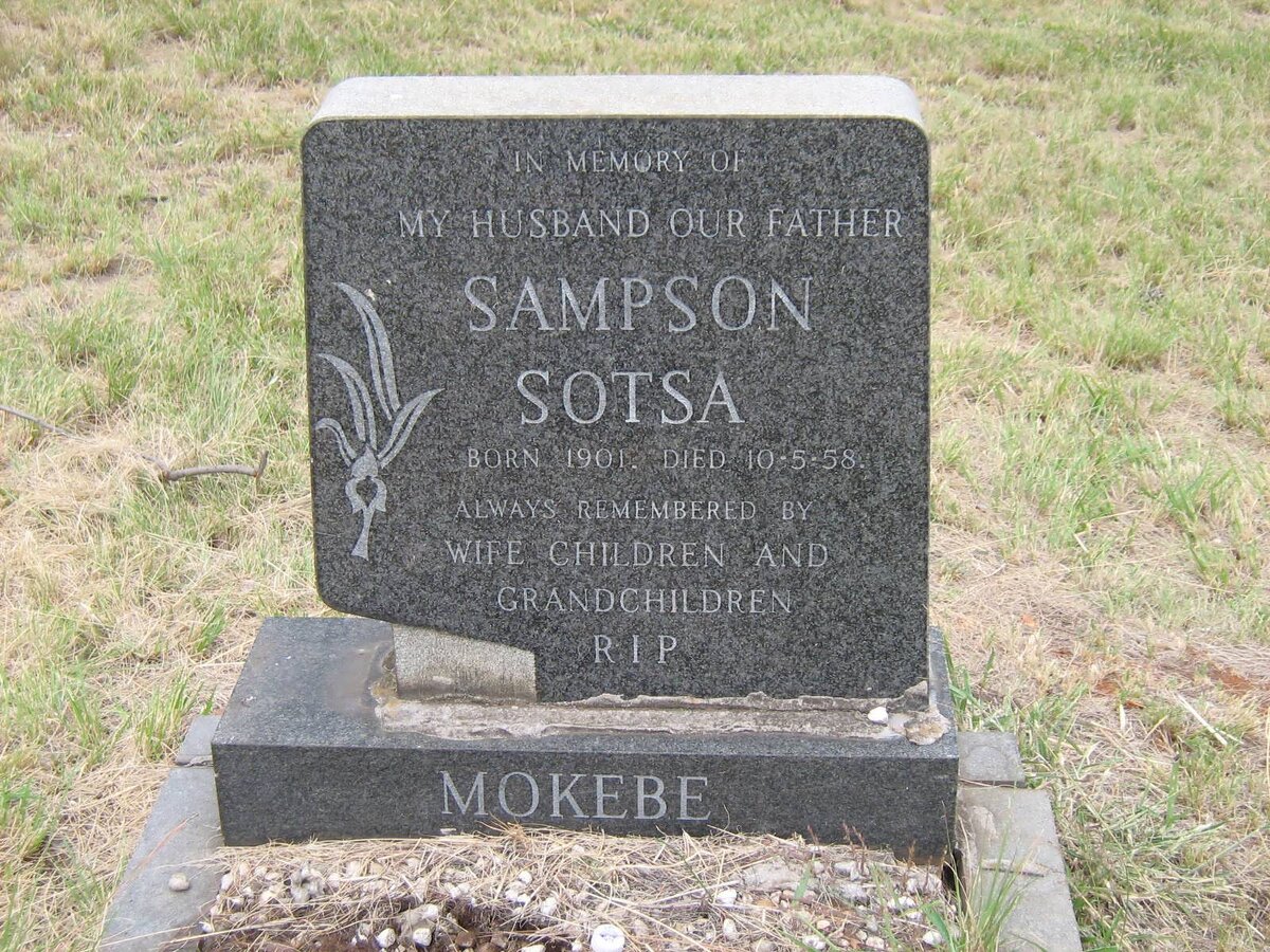 MOKEBE Sampson Sotsa 1901-1958
