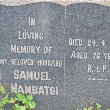 MAMBATSI Samuel -1955