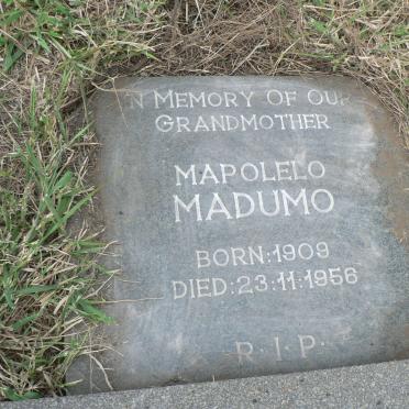MADUMO Mapolelo 1909-1956