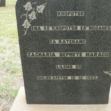 MARAGU Zacharia Sephete -1953