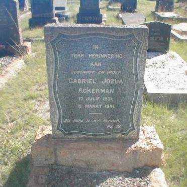 ACKERMAN Gabriel Jozua 1901-1941