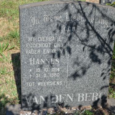 BERG Hannes, van den 1914-1980