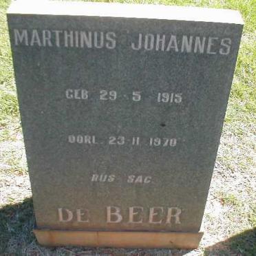 BEER Marthinus Johannes, de 1915-1970