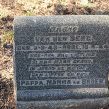 BERG Andre, van der 1943-1944