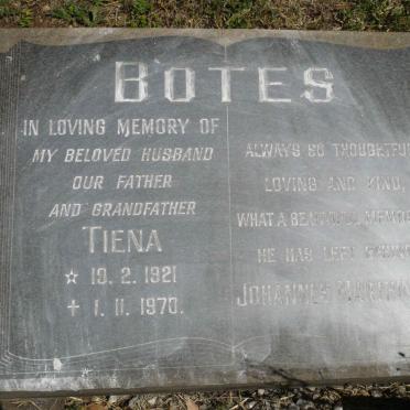 BOTES Johannes Marthinus 1921-1970