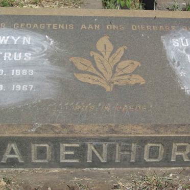 BADENHORST Alwyn Petrus 1883-1967 &amp; Susanna Lucia 1894-1968