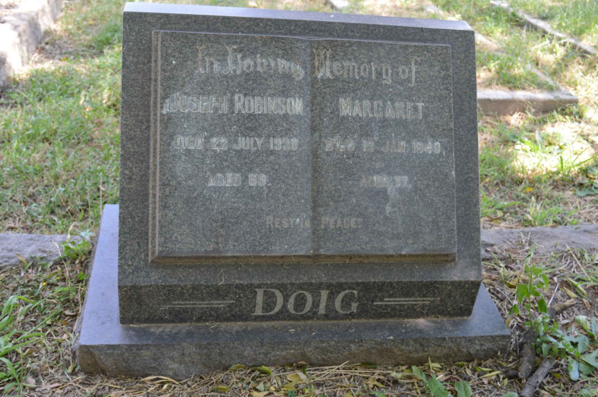 DOIG Joseph Robinson -1930 &amp; Margaret -1949