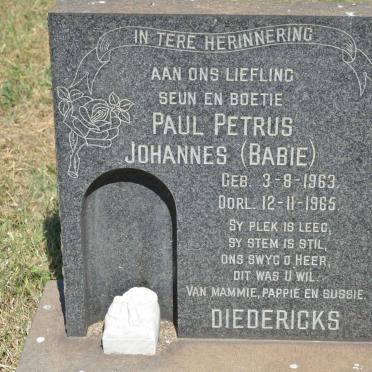 DIEDERICKS Paul Petrus Johannes 1963-1965