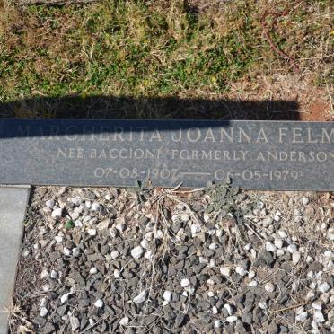 FELMORE Margherita Joanna formerly ANDERSON nee BACCIONI 1907-1979
