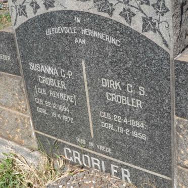GROBLER Dirk C.S. 1884-1956 &amp; Susanna C.P. REYNEKE 1894-1970