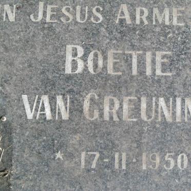 GREUNING Boetie, van 1950-